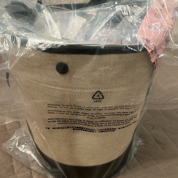 J. Crew Natural/Black Canvas Bucket Bag/NWT - Picture 10 of 11